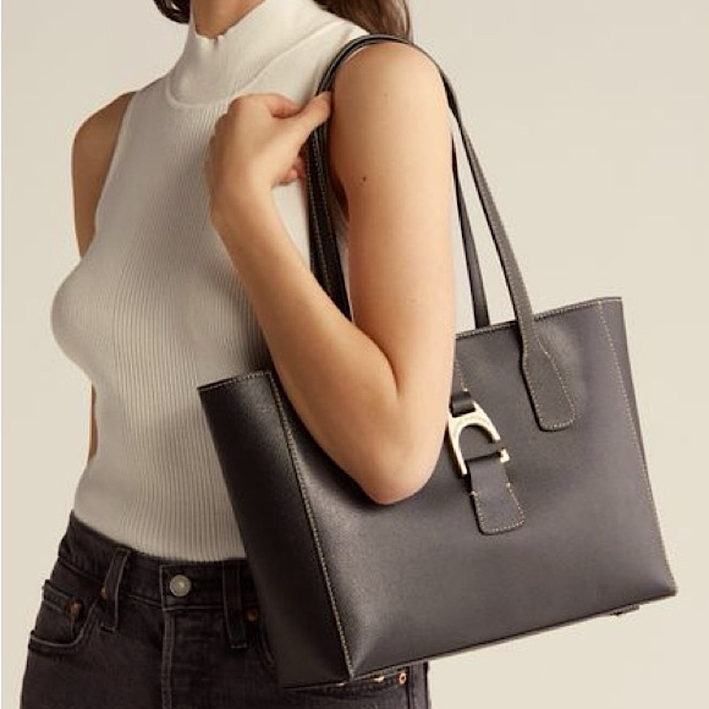 Dooney & Bourke Saffiano Leather Dark Brown Shannon Tote